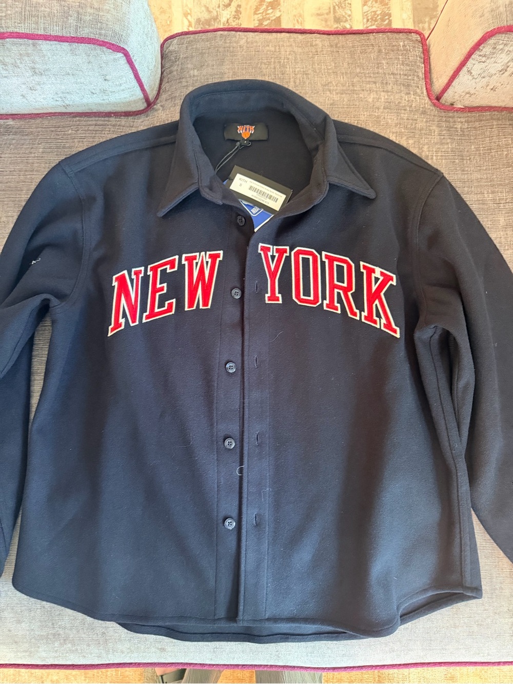 Kith Black Jacket with Red/White Lettering - Picture 3 of 5